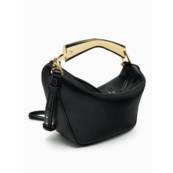 Zara METAL HANDLE BUCKET BAG - Picture 9 of 11